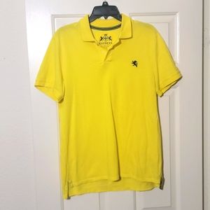 🔵 Express Mens Yellow Polo - Size M Fitted